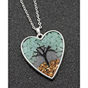 Necklace Tree of Life Heart Amazonite